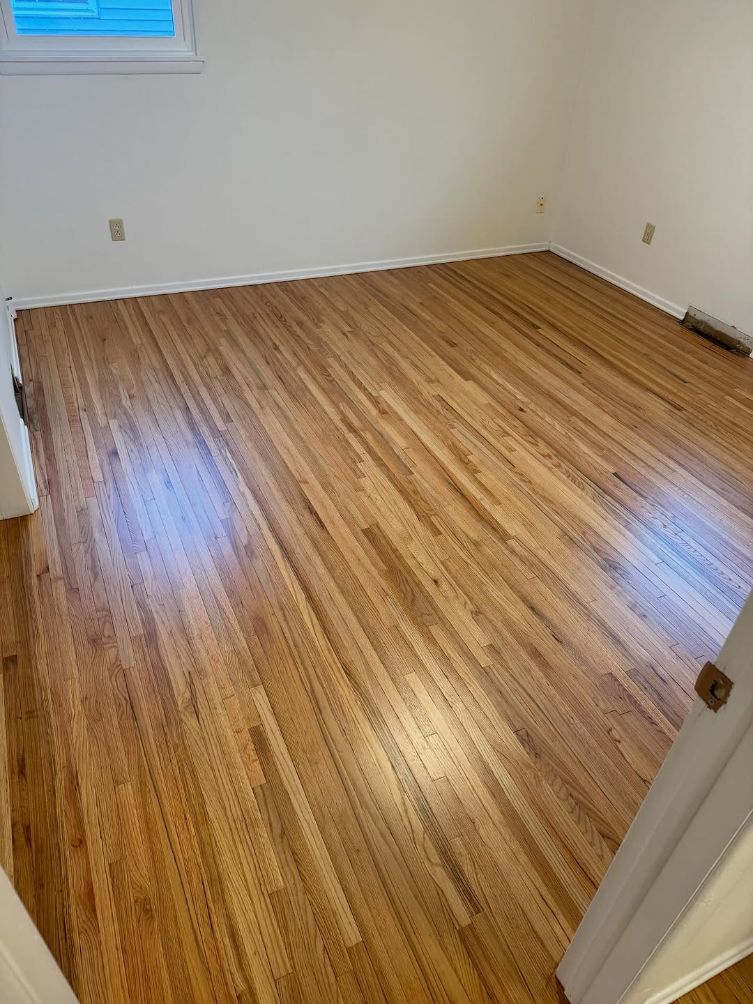Old hardwood floor brought back to life after refinishing